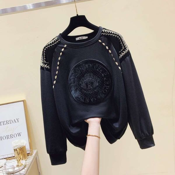 long sleeve new autumn / winter 2020 korean loose style round neck black fried street sweater women's fashion brand ins
long sleeve new autumn / winter 2020 korean loose style round neck black fried street sweater women's fashion brand ins