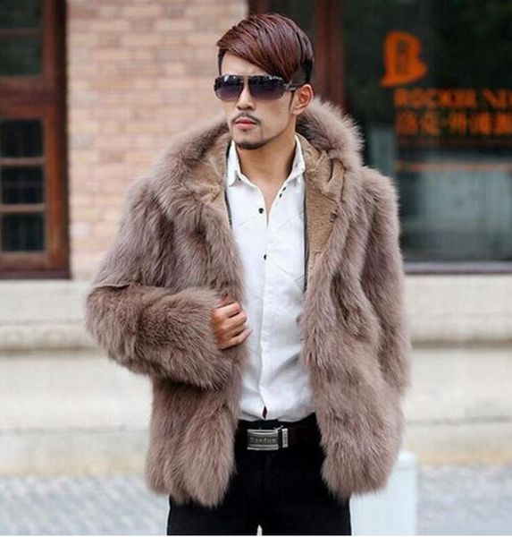 european and american autumn and winter men's hats imitation fox fur coat men's fur jacket casual warm men's fur coat, Black
european and american autumn and winter men's hats imitation fox fur coat men's fur jacket casual warm men's fur coat, Black