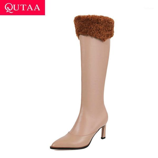 boots qutaa 2021 cow leather pu knee high keep warm pointed toe women long thin heel zipper ladies shoes size 34-391, Black
boots qutaa 2021 cow leather pu knee high keep warm pointed toe women long thin heel zipper ladies shoes size 34-391, Black
