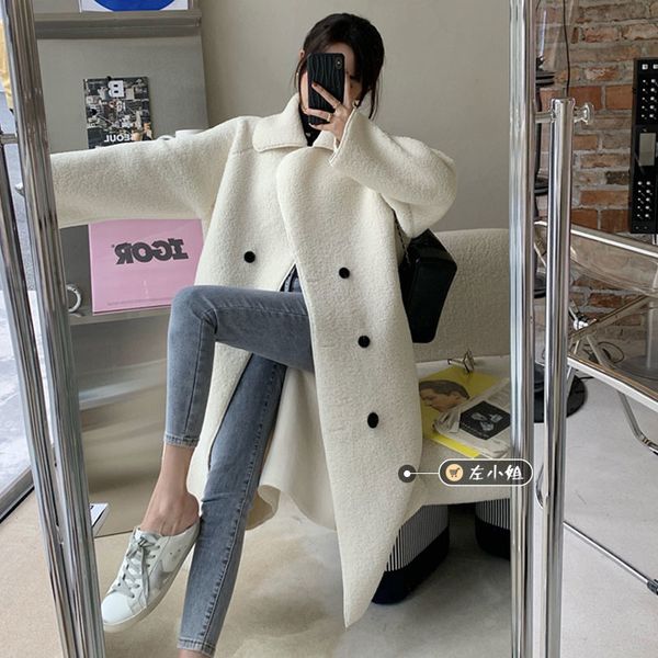 autumn winter 2020 new korean mid long woolen coat for women small and thin, Black
autumn winter 2020 new korean mid long woolen coat for women small and thin, Black