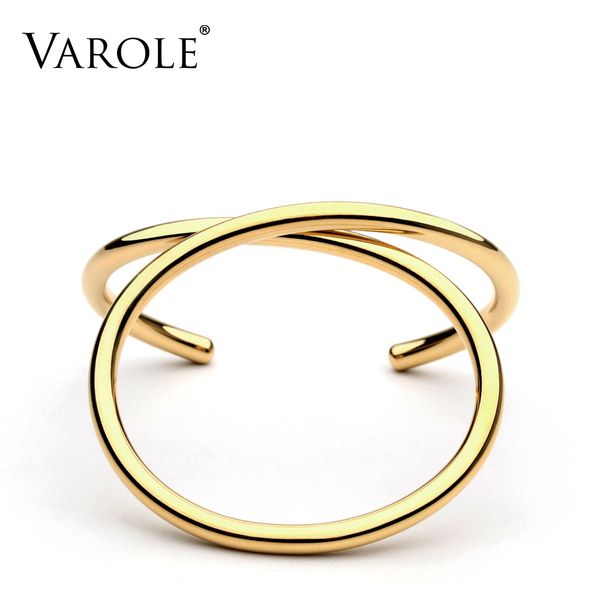 varole simple lines exaggerated cuff bracelets & bangles gold color for womens brand summer metal bangle pulseiras gifts jewelry 201211, Black
varole simple lines exaggerated cuff bracelets & bangles gold color for womens brand summer metal bangle pulseiras gifts jewelry 201211, Black