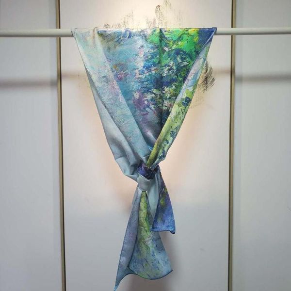 scarves 100% silk scarf abstract painting art scarfs charmeuse wraps female headscarf shawls 160cm, Blue;gray
scarves 100% silk scarf abstract painting art scarfs charmeuse wraps female headscarf shawls 160cm, Blue;gray