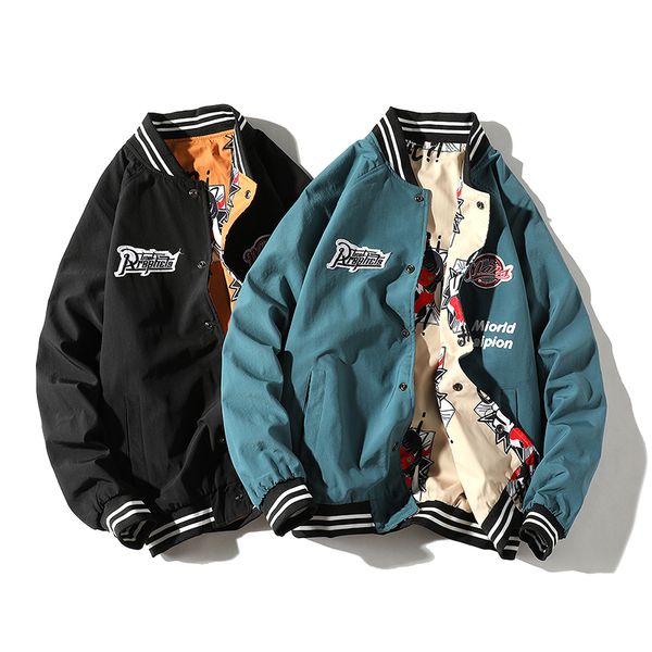 reversible jacket with letters and cartoon print for mens fashion trends clothing oversized korean streetwear zip bomber jackets, Black;brown
reversible jacket with letters and cartoon print for mens fashion trends clothing oversized korean streetwear zip bomber jackets, Black;brown