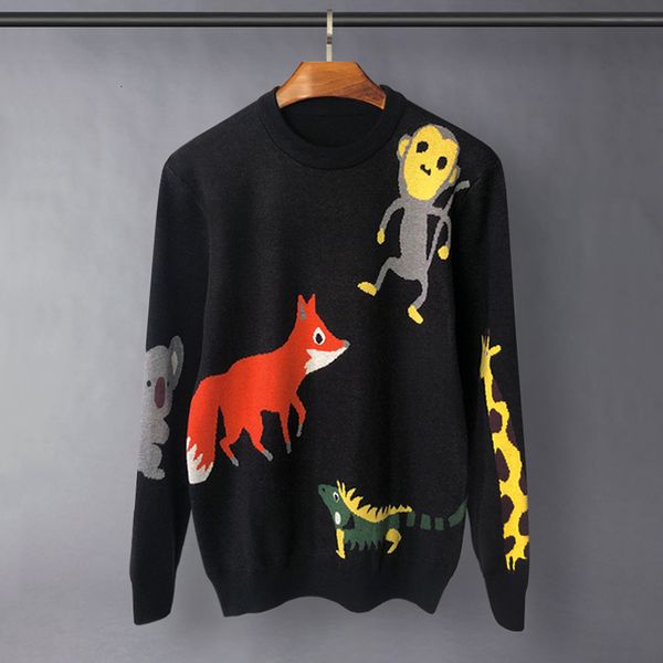 2021 new luxury men winter high gentleman in cartoon fox giraffe cardigans plug asian size # n424 20kz, White;black 
2021 new luxury men winter high gentleman in cartoon fox giraffe cardigans plug asian size # n424 20kz, White;black