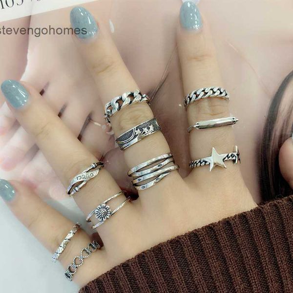 925 sterling silver open chain thai ring, cool style jewelry