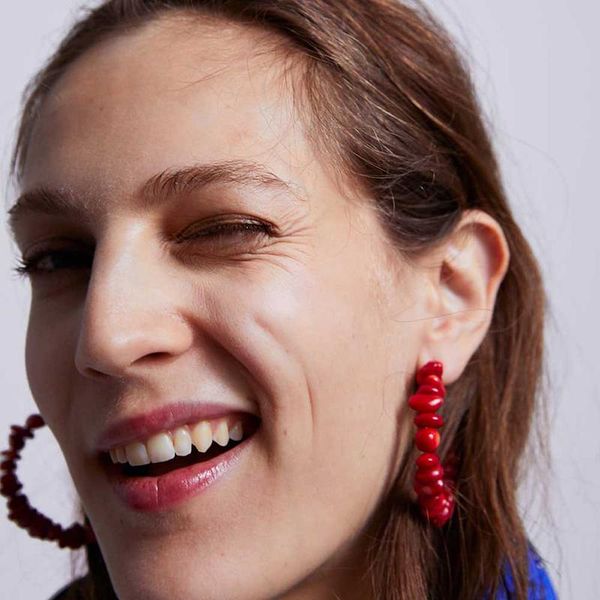 aensoa unique creative red green stone handmade hoop earrings for women new vintage irregular statement earrings jewelry gift, Golden
aensoa unique creative red green stone handmade hoop earrings for women new vintage irregular statement earrings jewelry gift, Golden