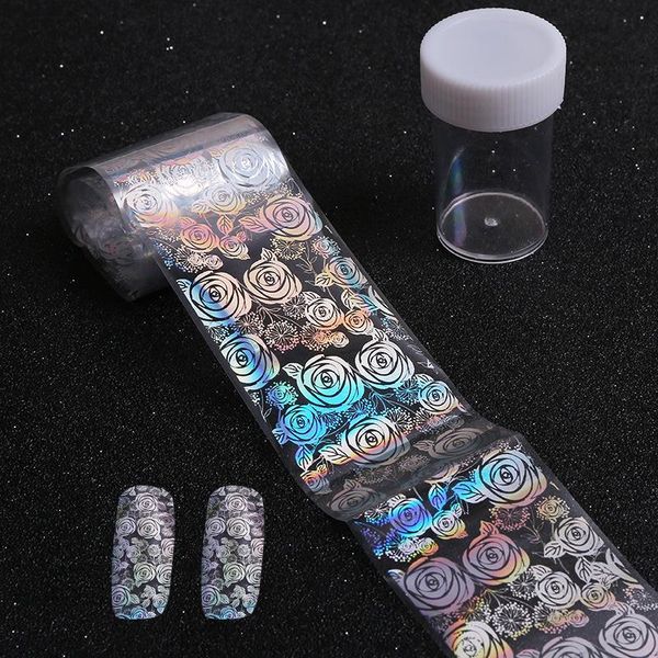 full beauty transparent colorful paper nail foils rose stripe flower diy laser glitter nail adhesive sticker, Black
full beauty transparent colorful paper nail foils rose stripe flower diy laser glitter nail adhesive sticker, Black