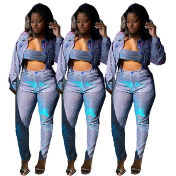 women's plus size jackets girls three piece pant set ladies long sleeve crop jacket fall clothing for women, Gray
women's plus size jackets girls three piece pant set ladies long sleeve crop jacket fall clothing for women, Gray