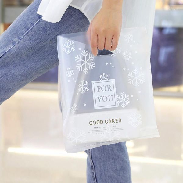 50pcs plastic frosted snowflake pattern gift packaging bag with handle,3 sizes large shopping bag,candy cake wrapping bags1
50pcs plastic frosted snowflake pattern gift packaging bag with handle,3 sizes large shopping bag,candy cake wrapping bags1