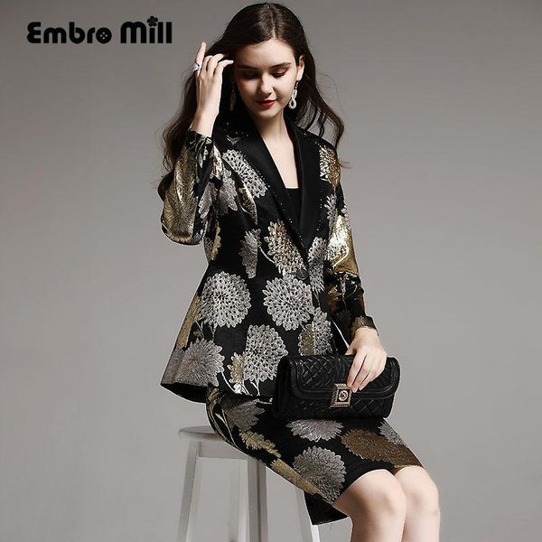 high-end autumn winter women suit rayon vintage floral loose beading coat +jacquard skirts 2 pieces lady set female -xxl, Tan;black
high-end autumn winter women suit rayon vintage floral loose beading coat +jacquard skirts 2 pieces lady set female -xxl, Tan;black
