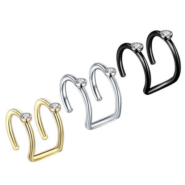3pairs stainless steel clip on wrap earring tragus 2 rings ear cuff clip nose ring fake piercing body jewelry earring for q jllvtz, Silver
3pairs stainless steel clip on wrap earring tragus 2 rings ear cuff clip nose ring fake piercing body jewelry earring for q jllvtz, Silver