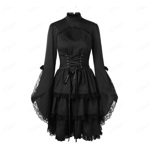 gothic dark dress women 2019 new o-neck long sleeve lace patchwork lacing dress autumn winter black retro party female xxl1, Black;gray
gothic dark dress women 2019 new o-neck long sleeve lace patchwork lacing dress autumn winter black retro party female xxl1, Black;gray