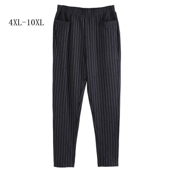 women plus size stretch high waist striped pants office lady style work wear trousers female clothing business lj201030, Black;white
women plus size stretch high waist striped pants office lady style work wear trousers female clothing business lj201030, Black;white