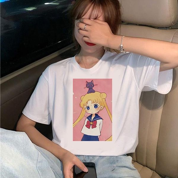 cartoon sailor moon t shirt women harajuku cute t shirt 90s graphic aesthetic female tshirt korean style cute tees, White
cartoon sailor moon t shirt women harajuku cute t shirt 90s graphic aesthetic female tshirt korean style cute tees, White