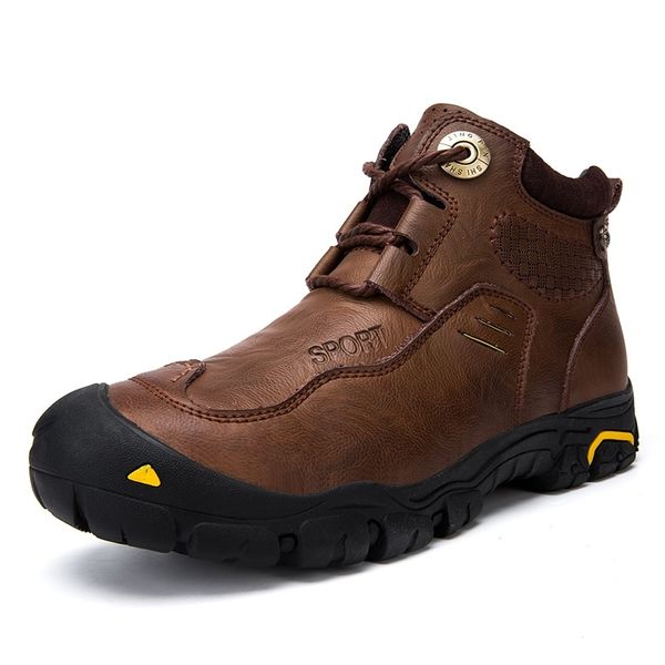genuine leather men autumn winter warm plush work boots ankle riding boots outdoor working snow boots men oxfords shoes y200915, Black;brown
genuine leather men autumn winter warm plush work boots ankle riding boots outdoor working snow boots men oxfords shoes y200915, Black;brown