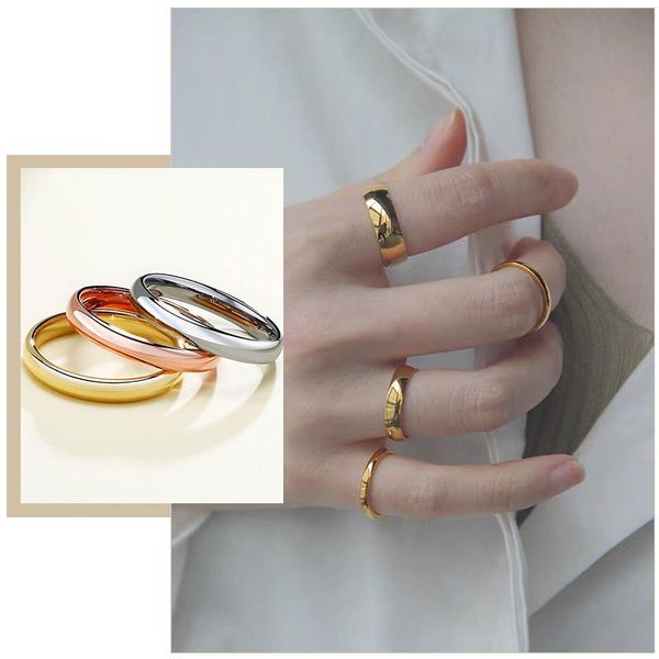 basic 2/3/4/5/6mm rings for women, classic plain wedding bands minimalist jewelry,anti allergy stainless steel metal, Slivery;golden
basic 2/3/4/5/6mm rings for women, classic plain wedding bands minimalist jewelry,anti allergy stainless steel metal, Slivery;golden