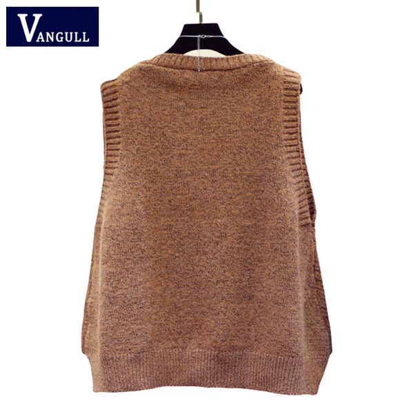 vangull women v-neck sweater vest spring autumn casual korean style sleeveless vest coat loose short knitted wool sweater vest lj201204, Black;white
vangull women v-neck sweater vest spring autumn casual korean style sleeveless vest coat loose short knitted wool sweater vest lj201204, Black;white