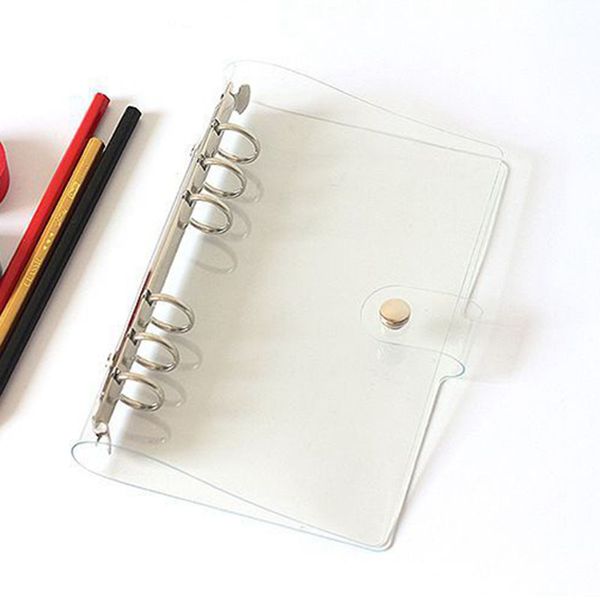 New Pvc Loose-leaf Notebook Shell 6-hole Transparent Loose-leaf Notepad Shell A5/a6/a7 Hand Ledger Diary Stationery Cover Vtky2298