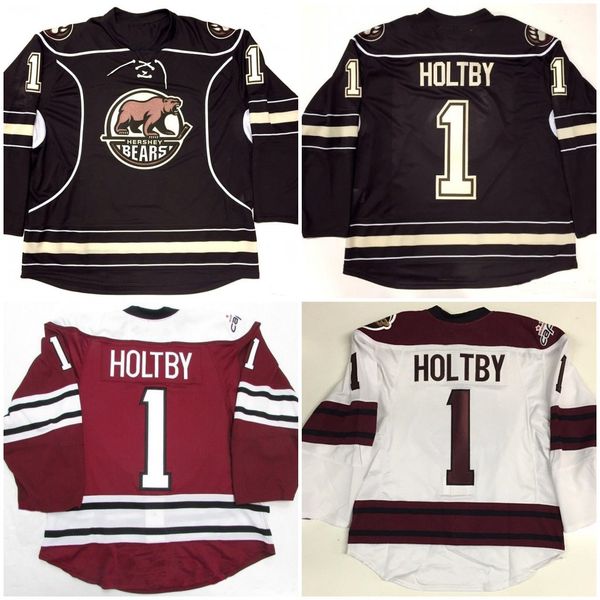 1 brighton holtby hershey bear washington capital retro men's hockey jersey sewing embroidery customize any jersey with any number and, Black
1 brighton holtby hershey bear washington capital retro men's hockey jersey sewing embroidery customize any jersey with any number and, Black