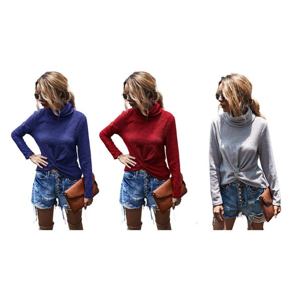 2020 red drak blue gray turtleneck solid color sweater for lady8uy, Black
2020 red drak blue gray turtleneck solid color sweater for lady8uy, Black