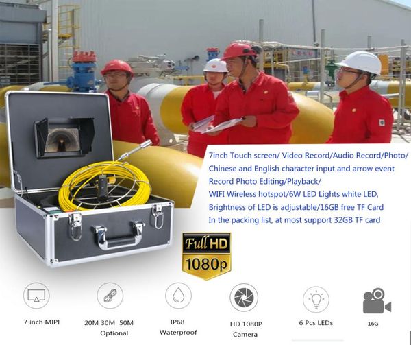 20m/30m/50m/7inch dvr hd1080p drain sewer pipeline industrial endoscope pipe inspection video camera with dvr video recording
20m/30m/50m/7inch dvr hd1080p drain sewer pipeline industrial endoscope pipe inspection video camera with dvr video recording