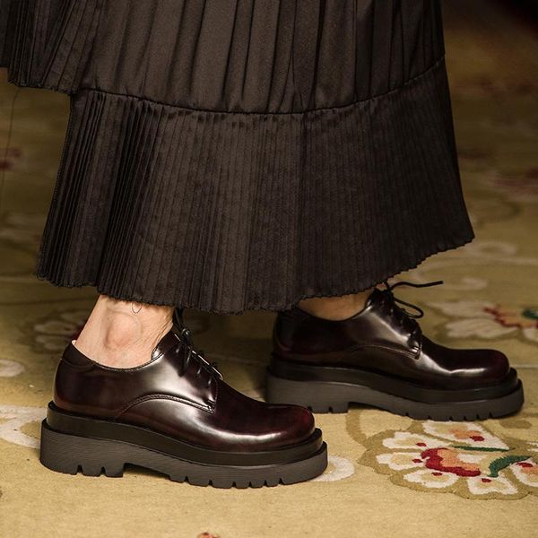 all-match women shoes thick bottom cow leather lace-up round toe shallow spring autumn outdoors platform shoes, Black
all-match women shoes thick bottom cow leather lace-up round toe shallow spring autumn outdoors platform shoes, Black