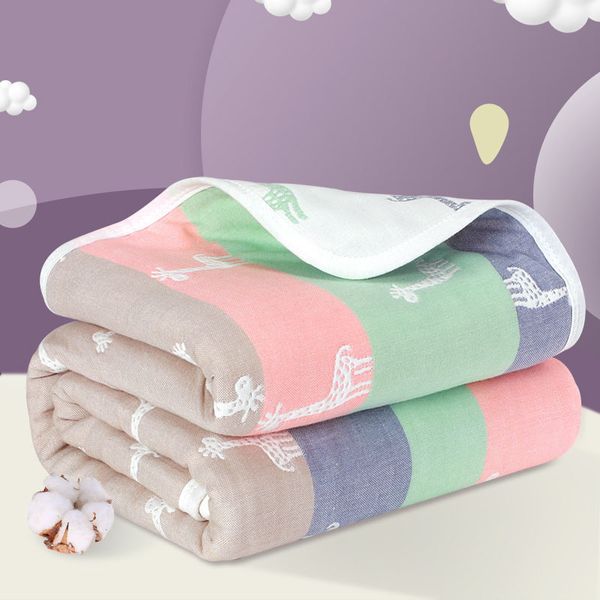 11 Patterns Baby Blankets 6 Layers Muslin Swaddle Newborn Sleeping Cotton Quilt Bed Cover Muslin Diapers Stroller Cover Lj201105