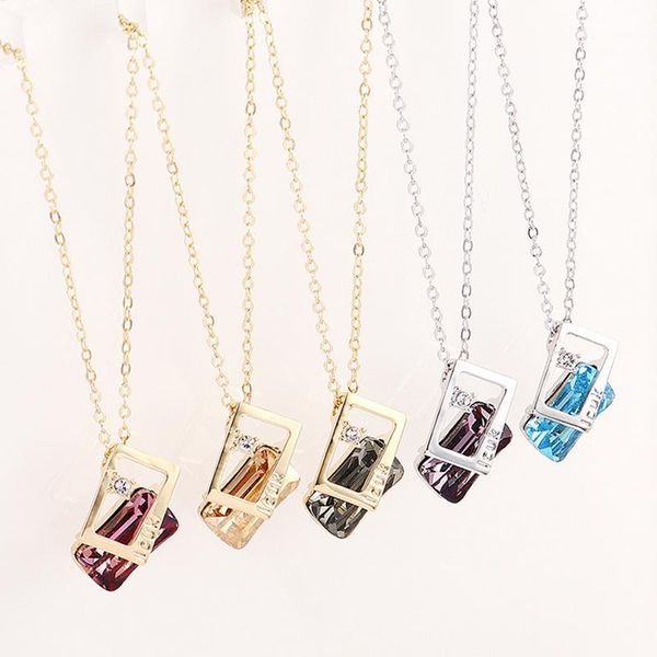 labekaka new fashion austrian classical pink crystal pendant necklace lucky confession jewelry accessories *1, Silver
labekaka new fashion austrian classical pink crystal pendant necklace lucky confession jewelry accessories *1, Silver