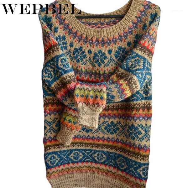 wepbel autumn and winter fashion o-neck long sleeve loose pullover women's vintage printed stitching knitted sweater1, White;black
wepbel autumn and winter fashion o-neck long sleeve loose pullover women's vintage printed stitching knitted sweater1, White;black