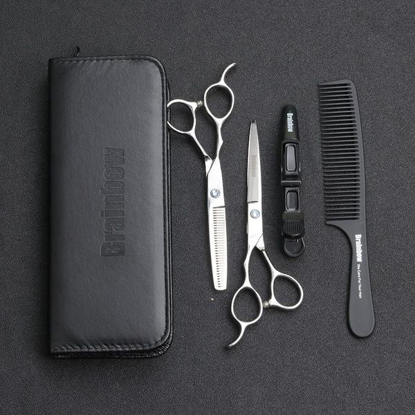 brainbow 6.0''left hand hair scissors set with hair clip comb stainless 9cr13 professional hairdressing cut thin barber shears sqc
brainbow 6.0''left hand hair scissors set with hair clip comb stainless 9cr13 professional hairdressing cut thin barber shears sqc