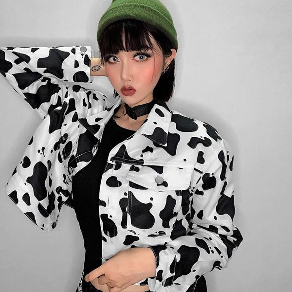 yiciya 2021 autumn streetwear cow animal print cropped jacket black white casual coat women long sleeve koean thin overcoat, Black;brown
yiciya 2021 autumn streetwear cow animal print cropped jacket black white casual coat women long sleeve koean thin overcoat, Black;brown