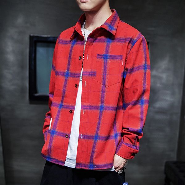 2021 new men long sleeve red plaid shirts fms0-g06 c1212, White;black
2021 new men long sleeve red plaid shirts fms0-g06 c1212, White;black
