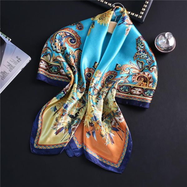 women large square silk scarf floral print lady shawls hijab wraps foulard female head hijab bandana 2020 fashion wmtrny, Blue;gray
women large square silk scarf floral print lady shawls hijab wraps foulard female head hijab bandana 2020 fashion wmtrny, Blue;gray