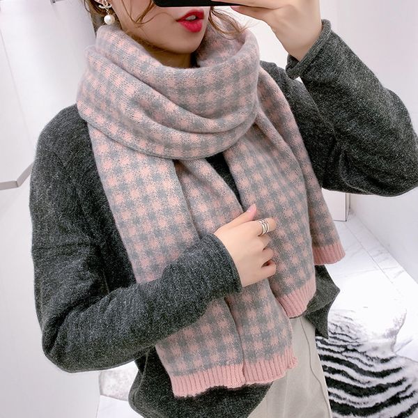 new cashmere plaid scarf women's brand version versatile student warm neck shawl in autumn and winter klwe, Blue;gray
new cashmere plaid scarf women's brand version versatile student warm neck shawl in autumn and winter klwe, Blue;gray