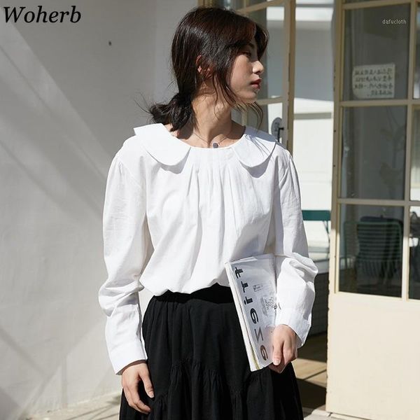 woherb 2020 spring summer sweet white blouse womens clothing loose doll collar casual elegant shirt long-sleeve pleated blusas1
woherb 2020 spring summer sweet white blouse womens clothing loose doll collar casual elegant shirt long-sleeve pleated blusas1