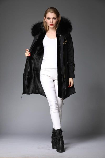 women's fur & faux stylish beading long parka black coat winter thick jacket women ladies frigostabile
women's fur & faux stylish beading long parka black coat winter thick jacket women ladies frigostabile