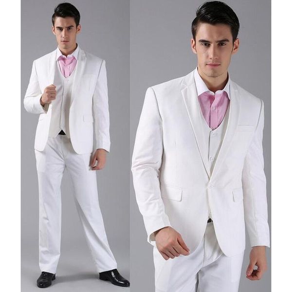 men's suits & blazers one button slim fit groom tuxedos men suit custom made mens wedding groomsman business jacket+pant+vest+tie, White;black
men's suits & blazers one button slim fit groom tuxedos men suit custom made mens wedding groomsman business jacket+pant+vest+tie, White;black