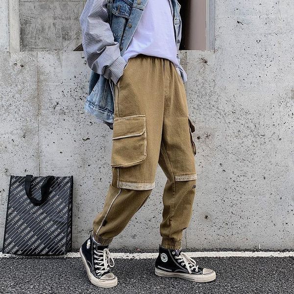men's pants 2021 autumn and winter youth fashion men's streamer multi-pocket overalls casual trousers black/khaki m-2xl1
men's pants 2021 autumn and winter youth fashion men's streamer multi-pocket overalls casual trousers black/khaki m-2xl1