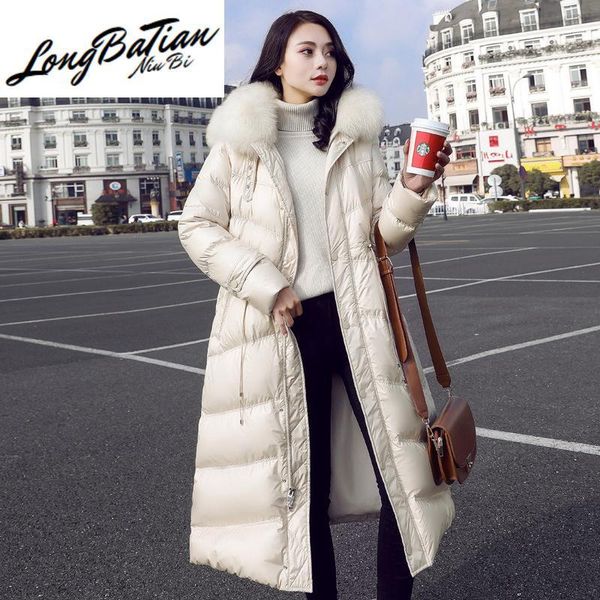coat winter woman 90%white duck down jackets for female natural raccoon fur collar parkas women's long cloth ropa tn2181, Black
coat winter woman 90%white duck down jackets for female natural raccoon fur collar parkas women's long cloth ropa tn2181, Black