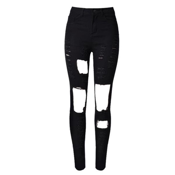 women's jeans fashion pencil pants woman ripped high waist hole for denim jean skinny pantalon femme, Blue
women's jeans fashion pencil pants woman ripped high waist hole for denim jean skinny pantalon femme, Blue