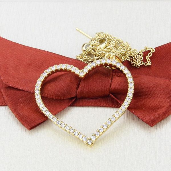 chains copper zircon stone heart love pendant necklace gold color chain retro goth party statement neck jewelry accessories, Silver
chains copper zircon stone heart love pendant necklace gold color chain retro goth party statement neck jewelry accessories, Silver
