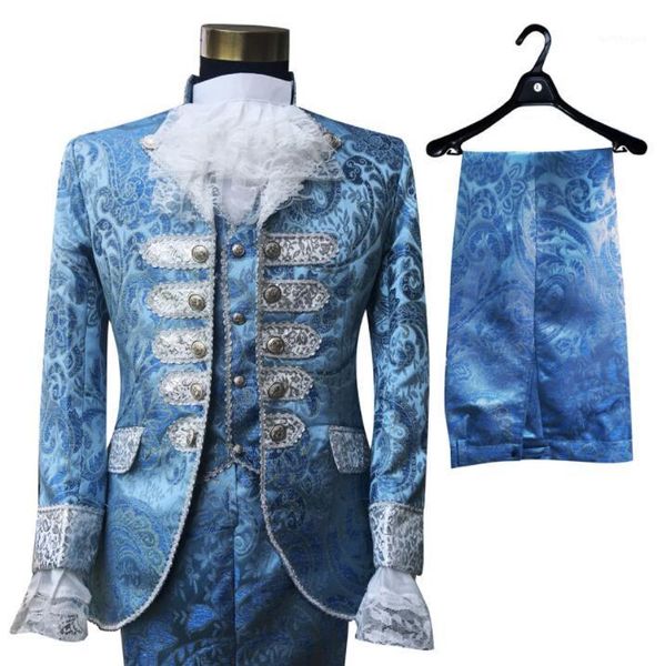 ternos para hombre blazer men suit set with pants mens blue court wedding suits costume singer stage clothing formal dress1, White;black
ternos para hombre blazer men suit set with pants mens blue court wedding suits costume singer stage clothing formal dress1, White;black
