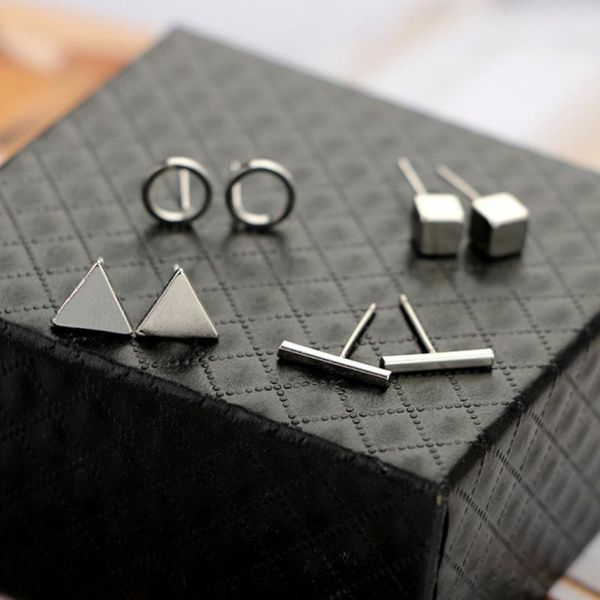 stud fashion 4 pairs/set geometric earrings women black gold silver color round triangle cubic bar boho punk jewelry, Golden;silver
stud fashion 4 pairs/set geometric earrings women black gold silver color round triangle cubic bar boho punk jewelry, Golden;silver