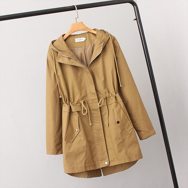 женское пальто женственность женственная мода весна осень середина длинного секции с капюшоном ветровщик шнурное пальто инструментов для жен, Tan;black
женское пальто женственность женственная мода весна осень середина длинного секции с капюшоном ветровщик шнурное пальто инструментов для жен, Tan;black