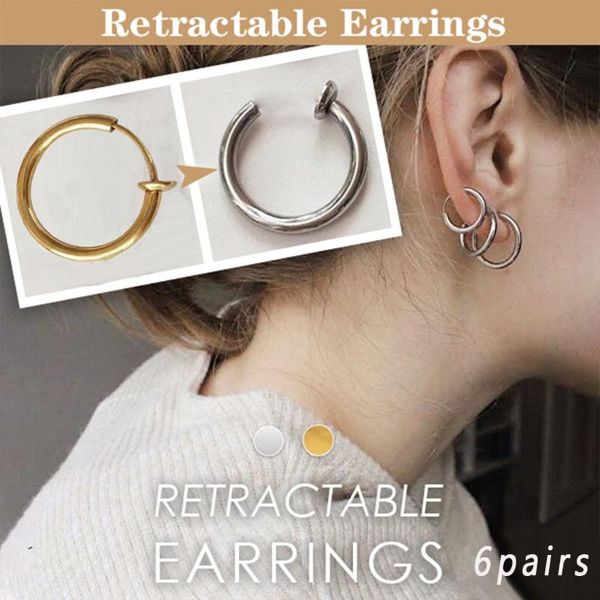 hoop & huggie 6pcs clip on body nose lip ear fake retractable earrings septum studs women jewelry party gifts 2021, Golden;silver
hoop & huggie 6pcs clip on body nose lip ear fake retractable earrings septum studs women jewelry party gifts 2021, Golden;silver