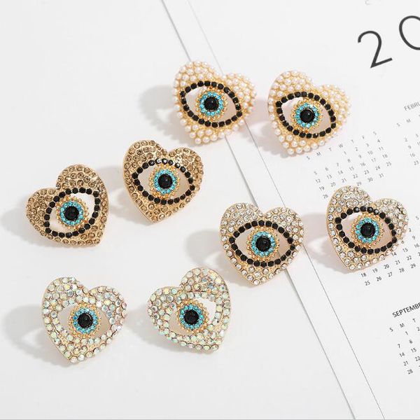 2021 europe and america women exaggerate devil eye earrings fashion rhinestone pearl heart-shaped earrings women creativity jewelry, Golden;silver
2021 europe and america women exaggerate devil eye earrings fashion rhinestone pearl heart-shaped earrings women creativity jewelry, Golden;silver