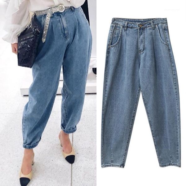 women's jeans fashion womens solid colors casual pocket high waist denim harem pants loose female trousers plus size#g31, Blue
women's jeans fashion womens solid colors casual pocket high waist denim harem pants loose female trousers plus size#g31, Blue