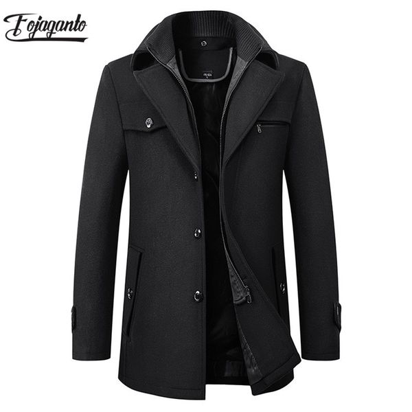 fojaganto winter new men solid wool blend coats fashion brand men long wool coat double collar thick wool blend overcoat male 201223, Black
fojaganto winter new men solid wool blend coats fashion brand men long wool coat double collar thick wool blend overcoat male 201223, Black