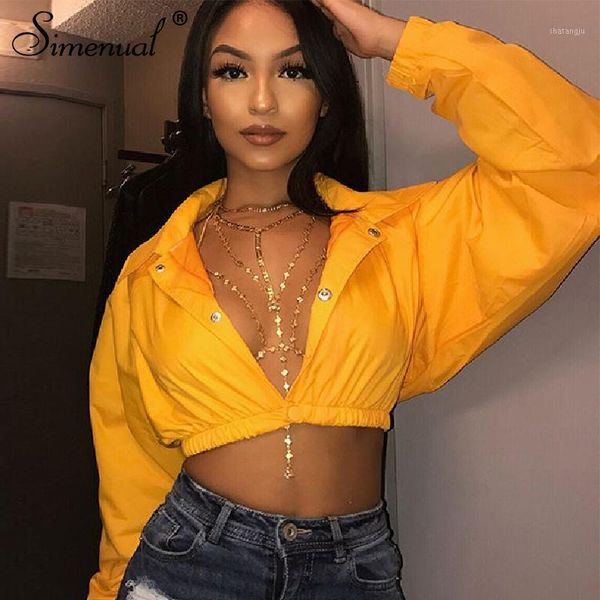 simenual fashion 2019 button women jackets long sleeve autumn casual solid outerwear turn down collar basic slim cropped coats1, Black;brown
simenual fashion 2019 button women jackets long sleeve autumn casual solid outerwear turn down collar basic slim cropped coats1, Black;brown