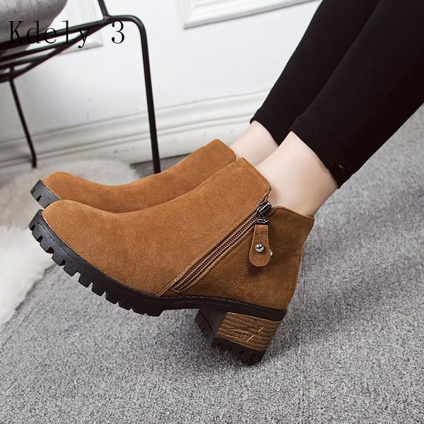 boots womens autumn winter fashion chunky heels ladies shoes woman flock ankle for women zipper botas mujer plus 40, Black
boots womens autumn winter fashion chunky heels ladies shoes woman flock ankle for women zipper botas mujer plus 40, Black